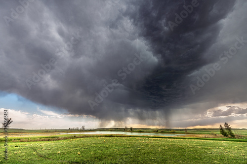 Tornadic Cell over Grassy Field