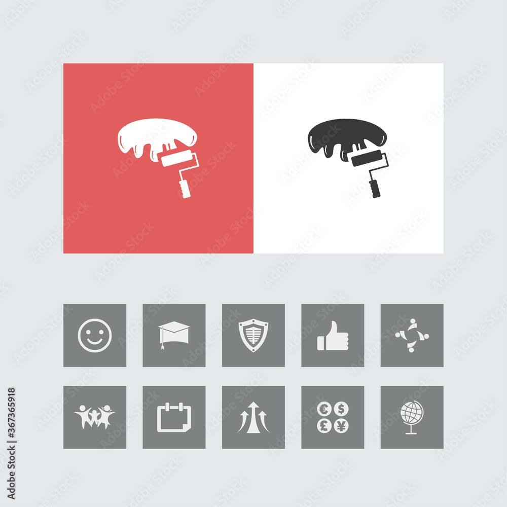 Creative Paint Brush Icon with Bonus Icons. Creative Paint Brush Icon with Bonus Icons.