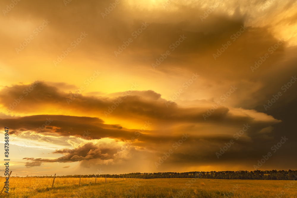 Tornadic Cell at sunset