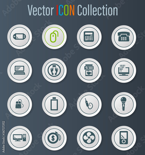 Home appliances icons set