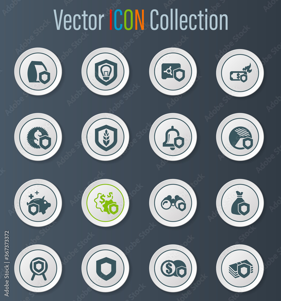 Insurance icons set