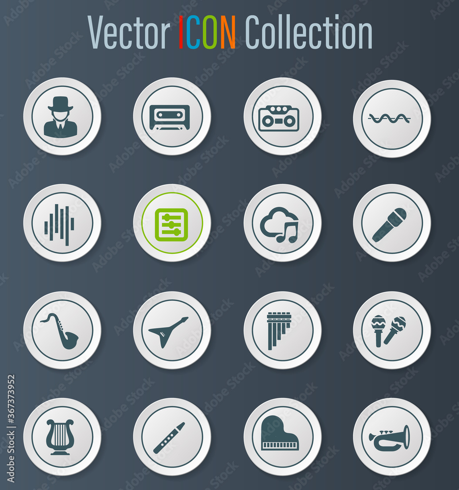 Music icons set Music icons set