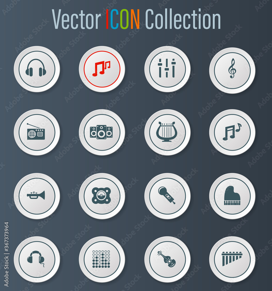 Music icons set