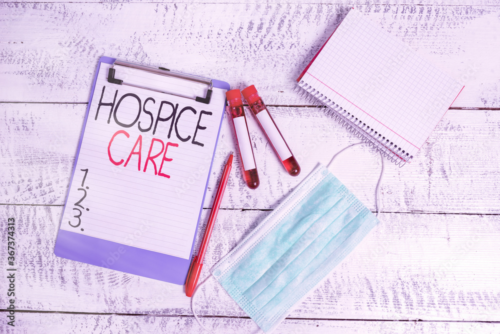 Conceptual hand writing showing Hospice Care. Concept meaning focuses