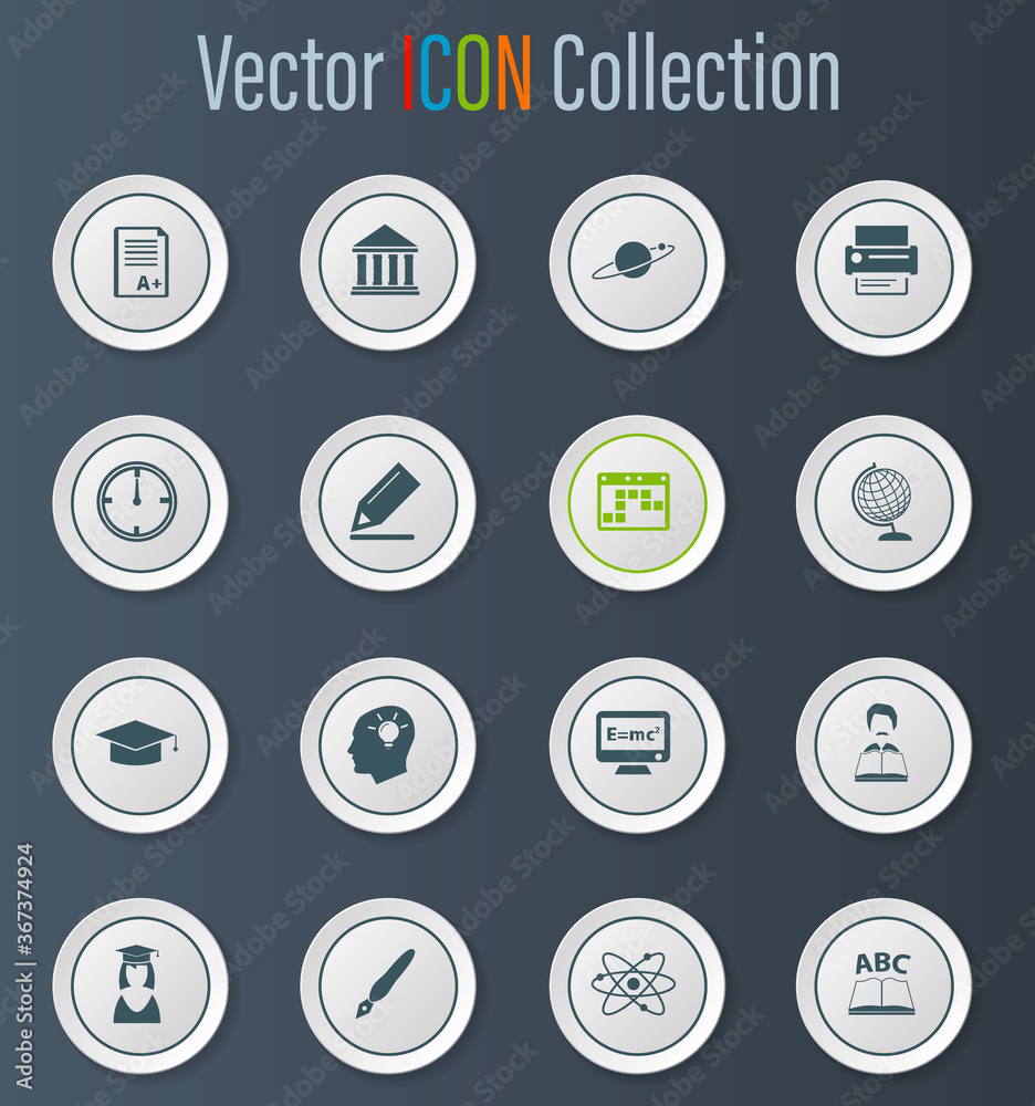 University icon set University icon set