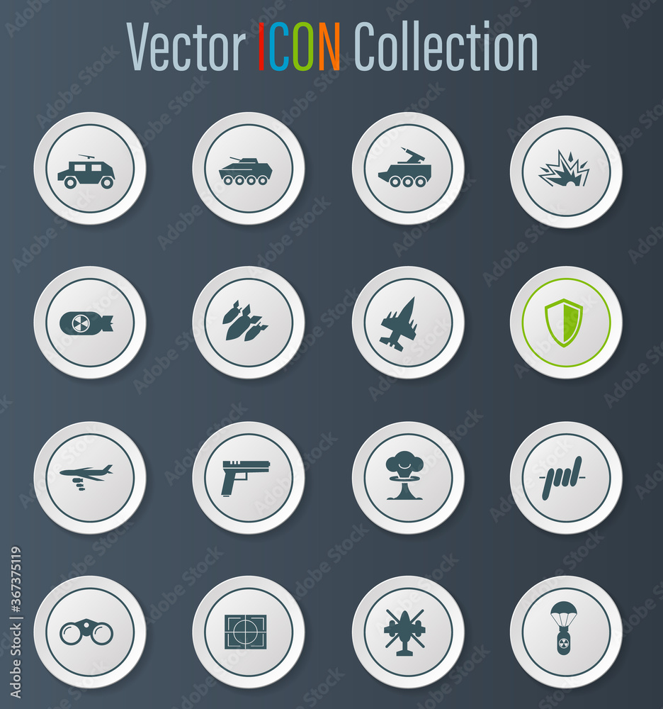 Military and war icons Military and war icons