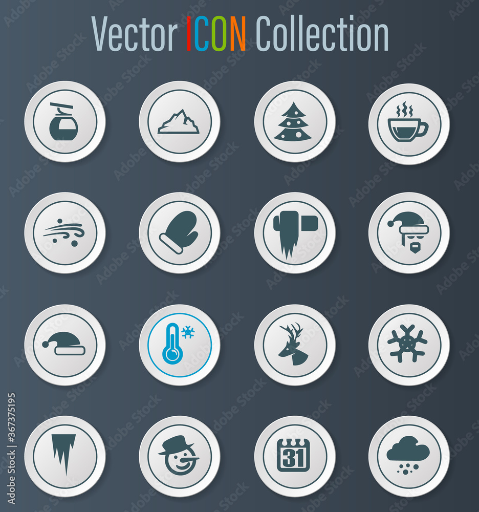 Winter icons set Winter icons set