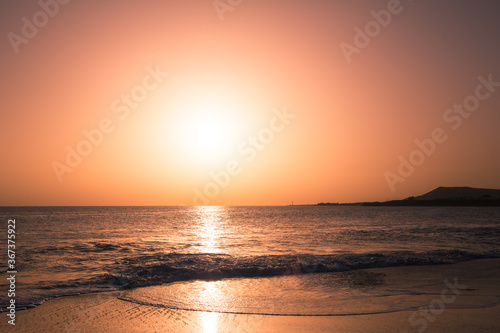 Sunset over the Pacific Ocean near Santa Barbara, CA