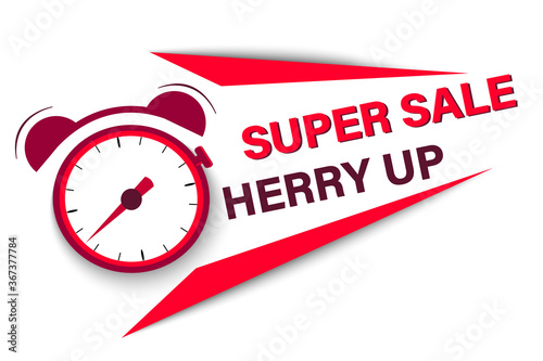 Publication, advertising, promulgation and subsequent offer of a bargain or transaction in a limited time. Countdown for any type of sale or offer. Alarm clock with countdown
Vector image of red color