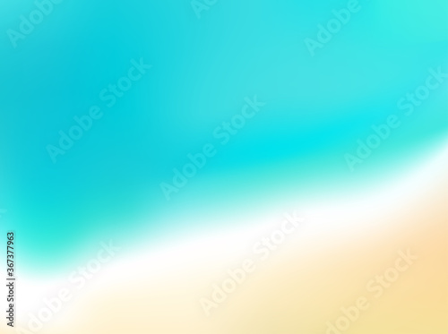 Blurred Beach sea background. Abstract Marine gradient backdrop. Bird's-eye view. Travel vector background for your graphic design, banner, summer or spa poster, website