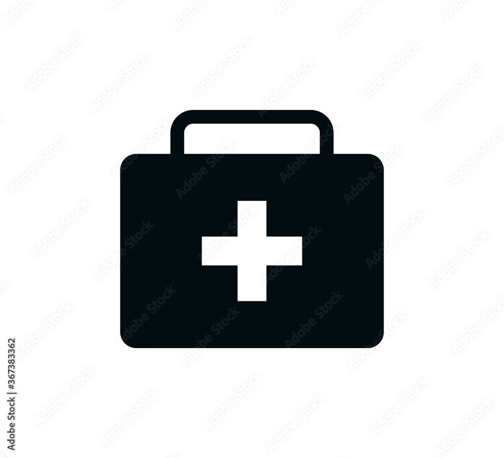 Medical bag icon vector logo design template Medical bag icon vector logo design template