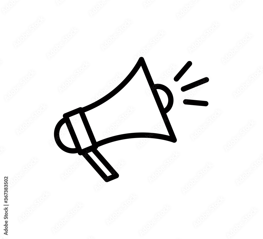 Megaphone icon vector logo design template Megaphone icon vector logo design template
