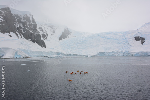 Kayakers off the Antarctic Peninsula, December 2019