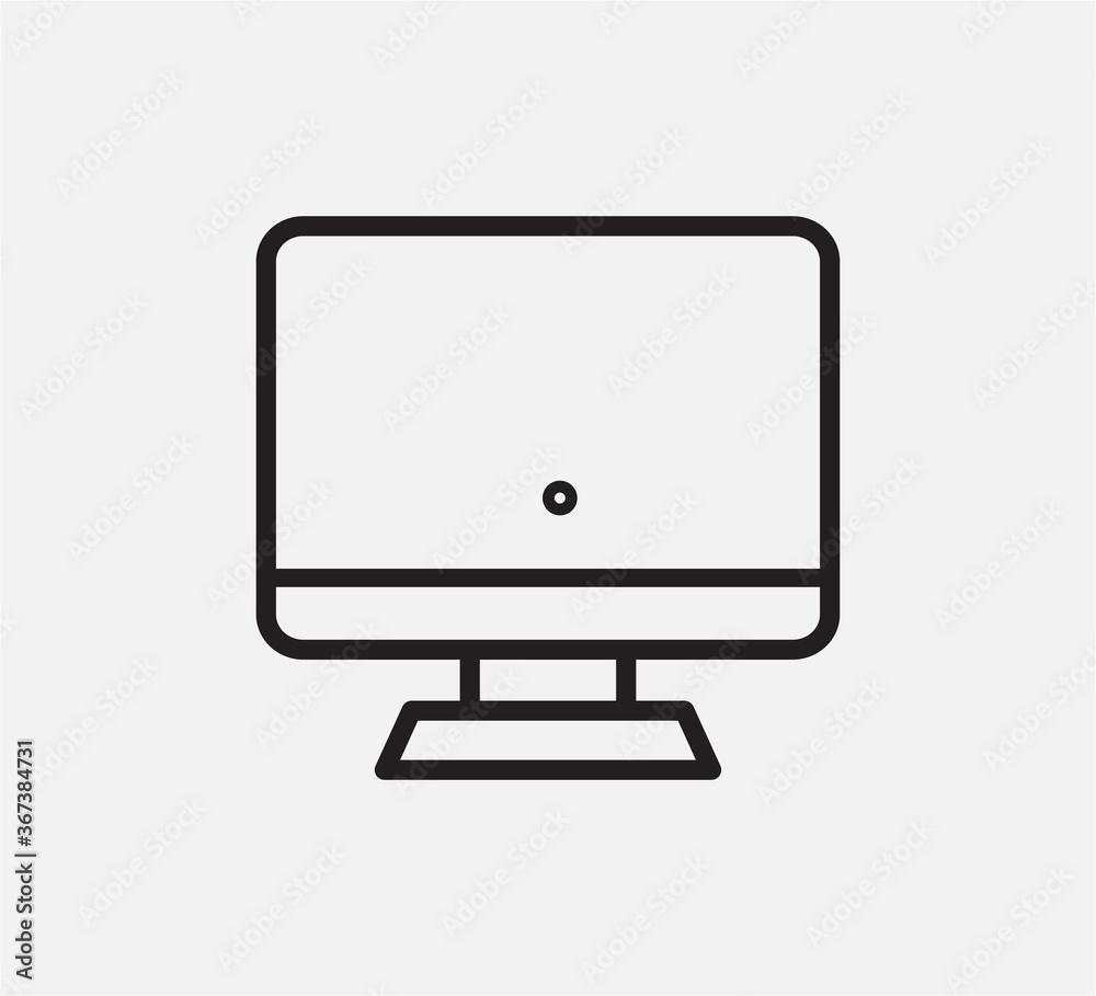 Monitor icon vector logo design template Monitor icon vector logo design template