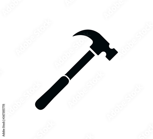 Hammer icon vector logo design template © alya