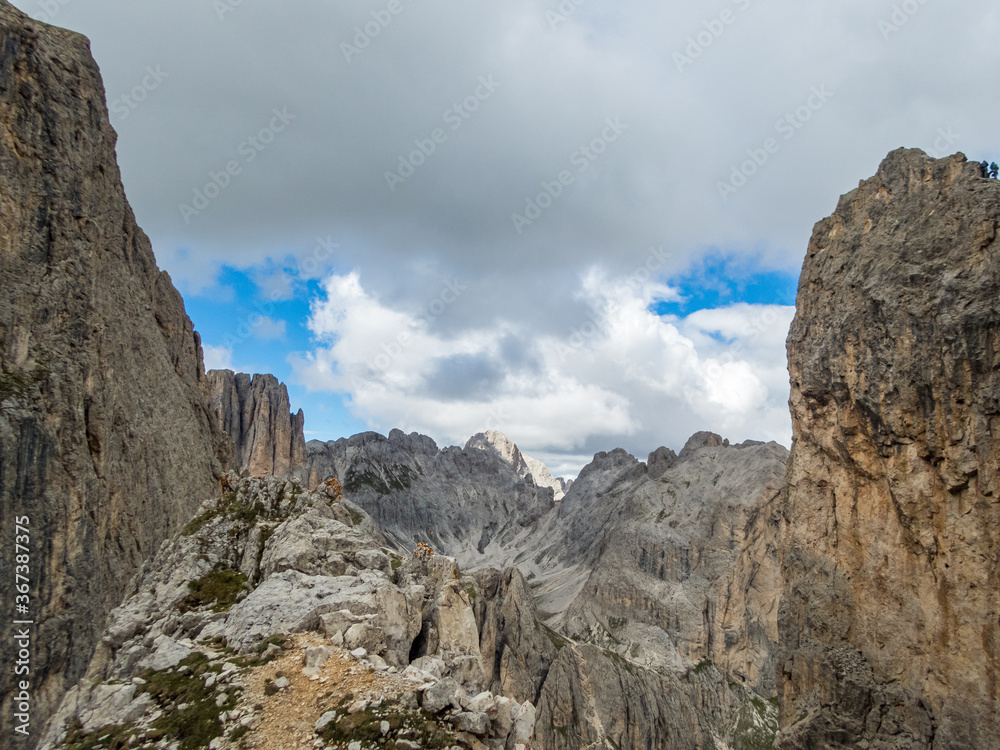 Rotwand and Masare via ferrata in the rose garden in the Dolomites Rotwand and Masare via ferrata in the rose garden in the Dolomites