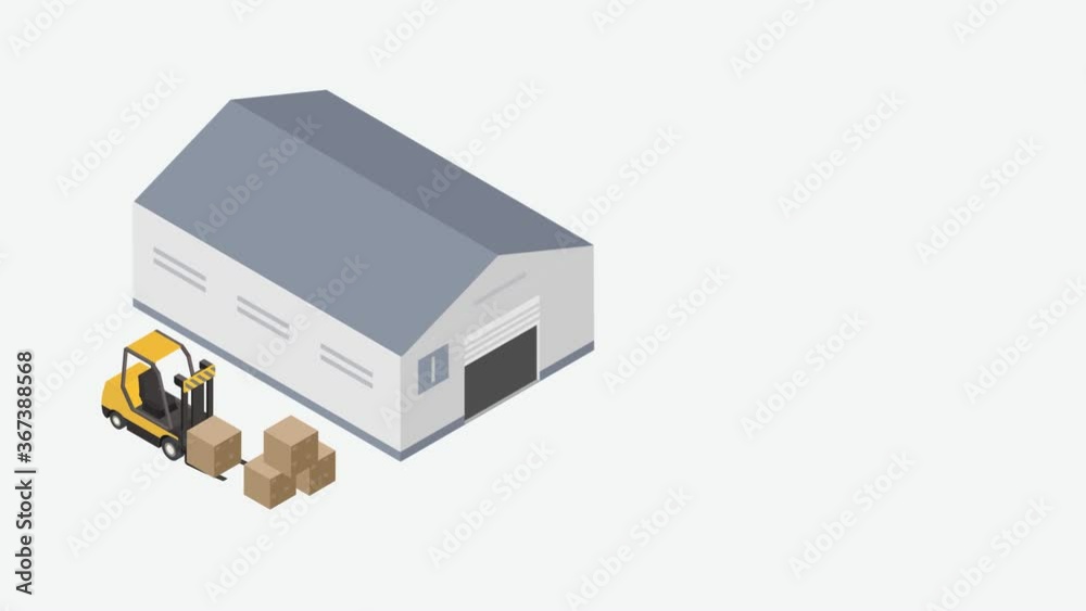 Moving warehouse infographic design. Animation. text can be written on the side. Transparent video. alpha Moving warehouse infographic design. Animation. text can be written on the side. Transparent video. alpha
