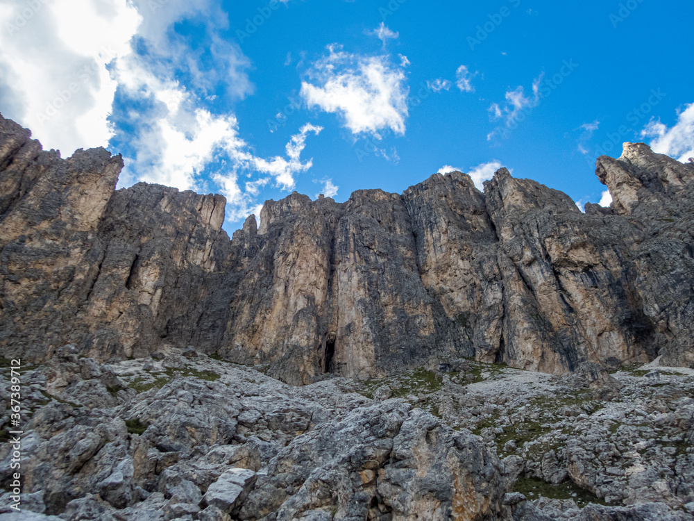 Rotwand and Masare via ferrata in the rose garden in the Dolomites