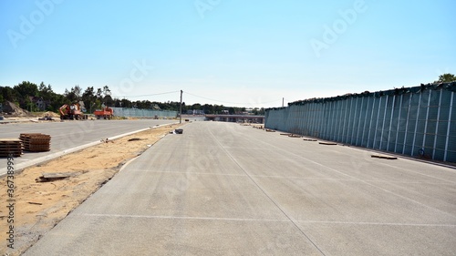 View of the new highway under construction. © Grand Warszawski