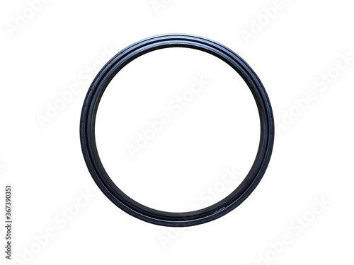 Oil seal isolated on white background. New spare parts.