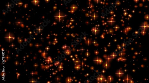 Abstract motion background shining stars,Seamless 4K loop video animation,Cinematic stars moving particles on black background.