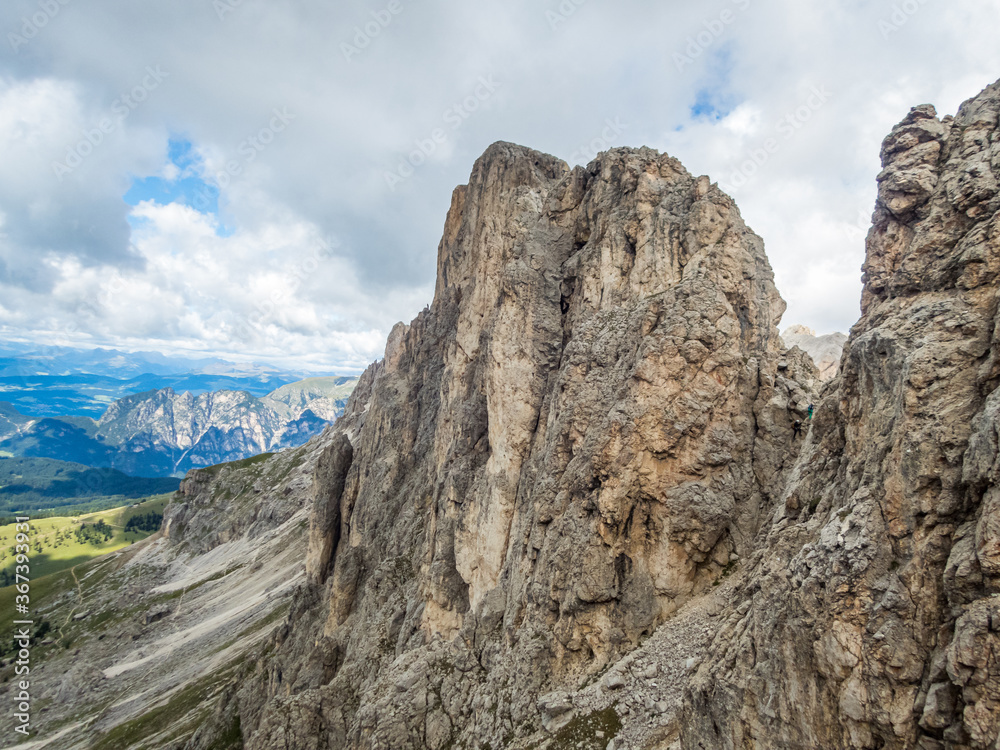 Rotwand and Masare via ferrata in the rose garden in the Dolomites Rotwand and Masare via ferrata in the rose garden in the Dolomites