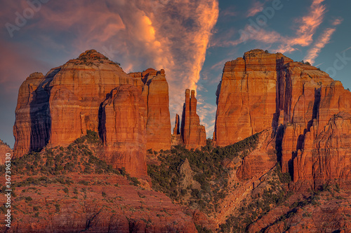 "Cathedral Rock At Sunset"