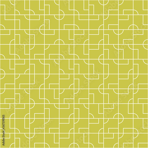 Intricate geometrical tiles vector seamless pattern design