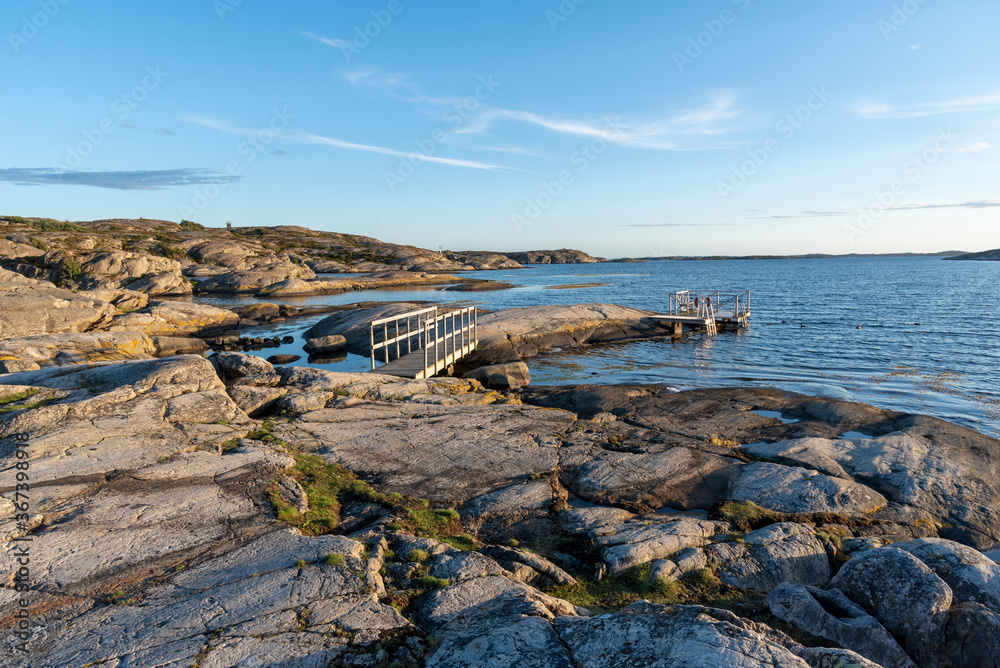 Bathing site at Slatterna at Orust in Sweden