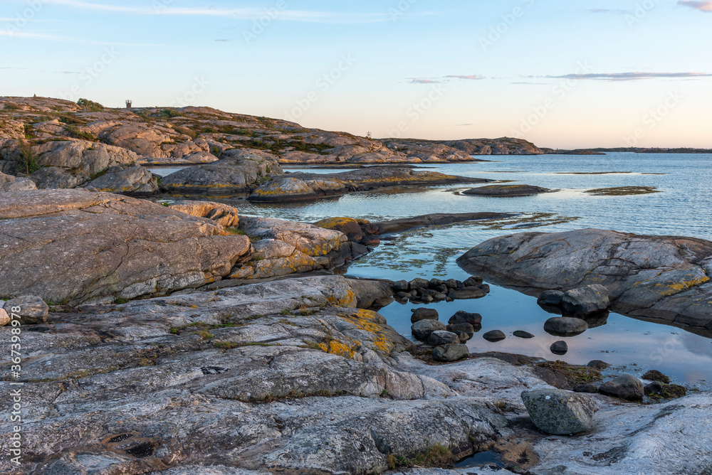 Fototapeta premium Sunset at Orust in Sweden