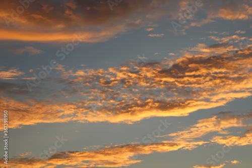 Fototapeta Naklejka Na Ścianę i Meble -  colored clouds in the sky, sunset