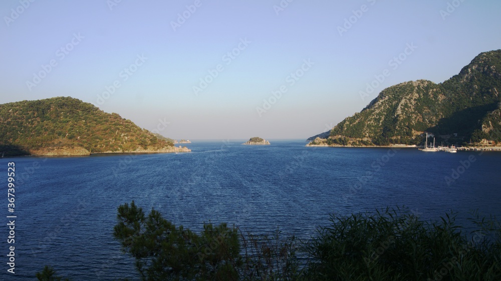 The Aegean sea, the coast of Marmaris, Turkey