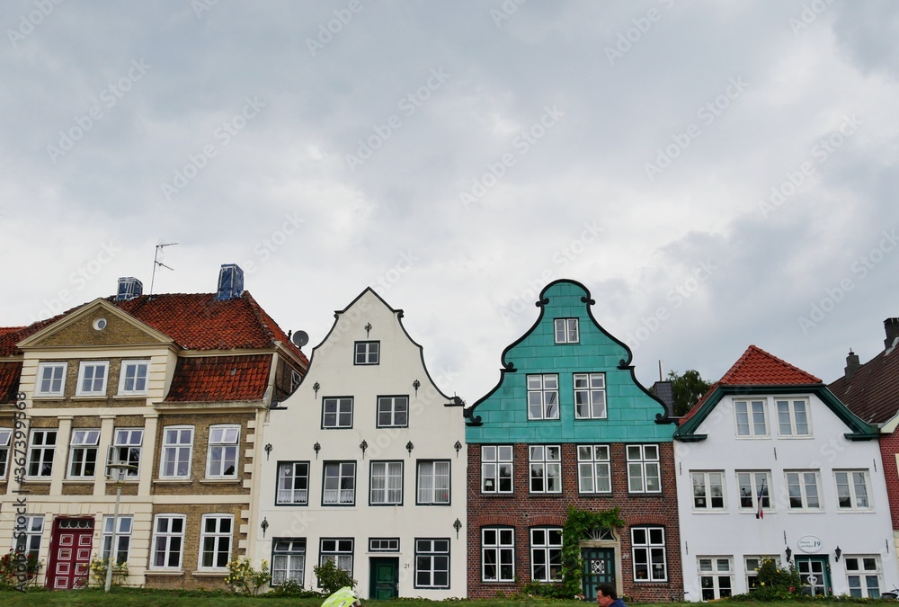 GIebelhäuser am Marktplatz von Glücksstadt