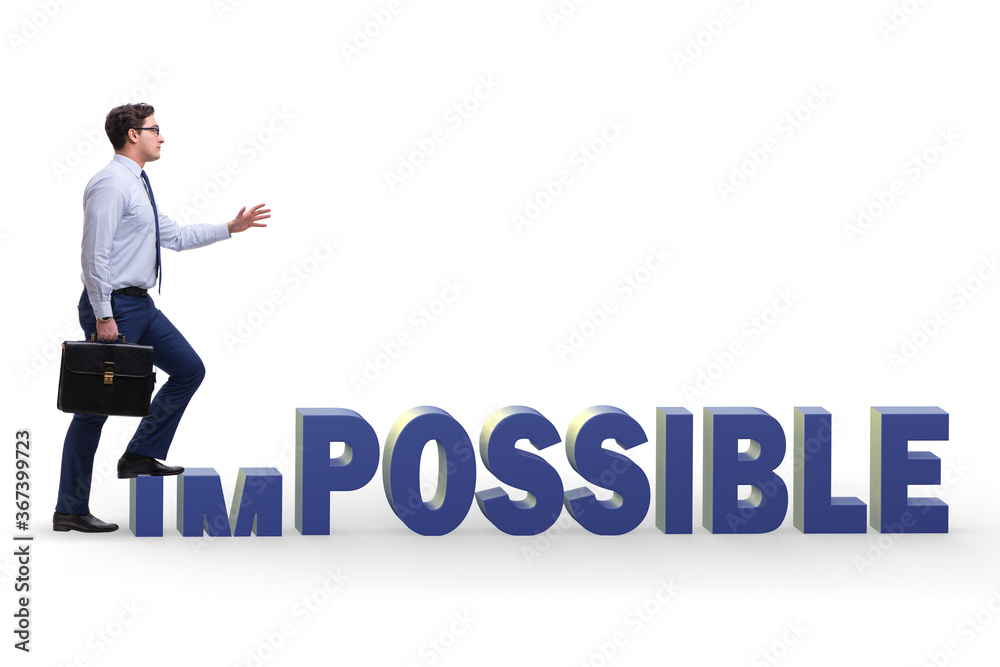 Businessman in impossible business concept Businessman in impossible business concept