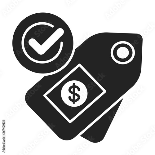 Fair price or trade black line icon. Minimum price paid for certain products imported from developing countries. Pictogram for web page, mobile app, promo. UI UX GUI design element. Editable stroke.