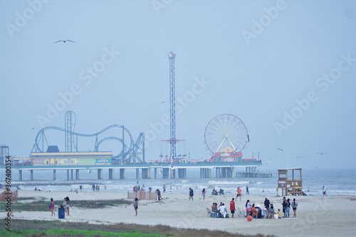 Pier and beach activity