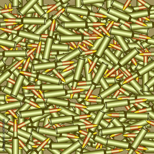 Pile of bullets, seamless vector illustration