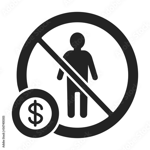 Illegal child work and employment black line icon. Pictogram for web page, mobile app, promo. UI UX GUI design element. Editable stroke.