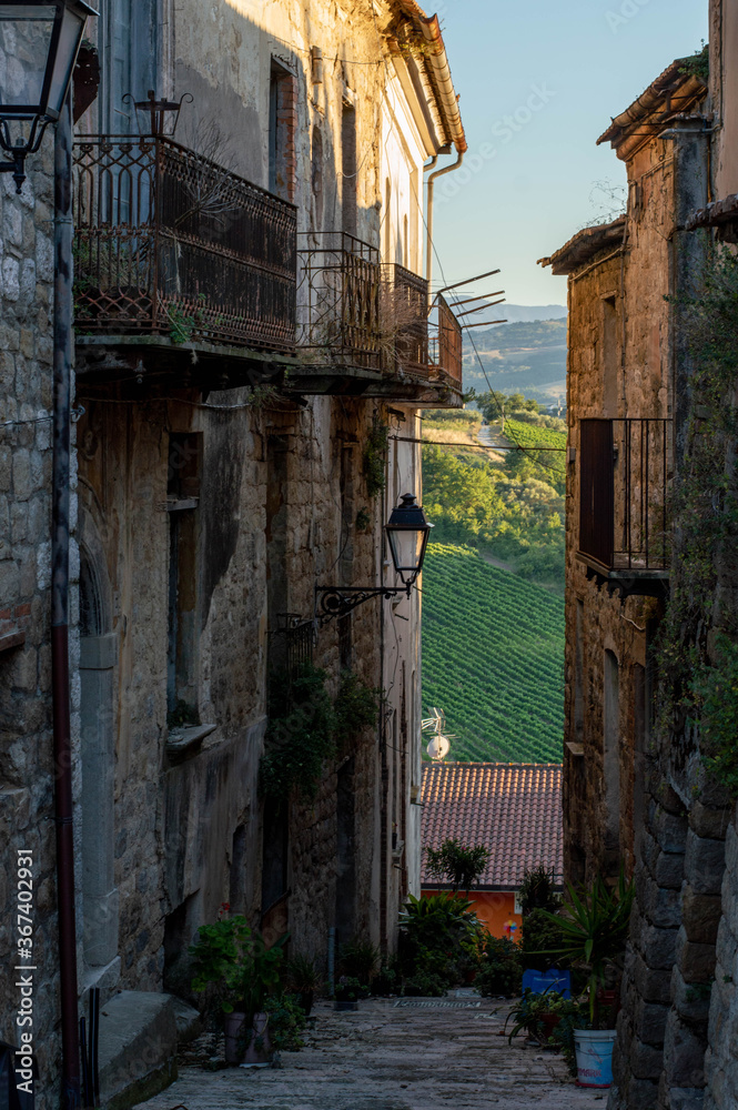 castelpoto, Campania, Italy - 26 July, 2020: Castelpoto, a small village near Benevento