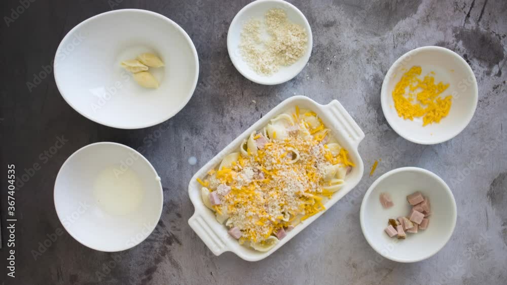 Stop Motion Animation of Homemade Macaroni and Cheese Being Prepared Stop Motion Animation of Homemade Macaroni and Cheese Being Prepared