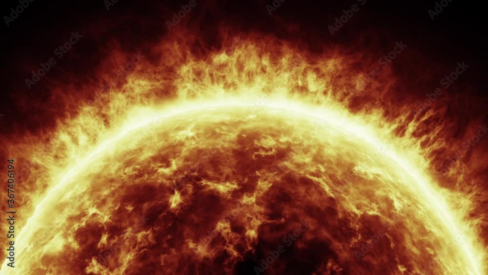 Realistic burning Sun up close frame with Parallax effect. Realistic burning Sun up close frame with Parallax effect.