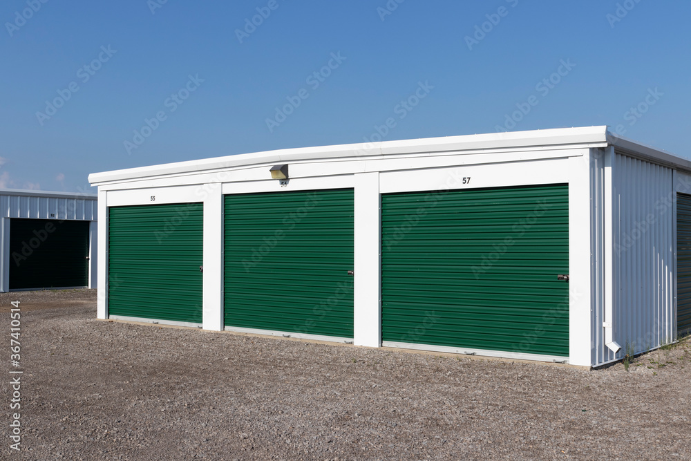 Fototapeta premium Self storage and mini storage garage units.