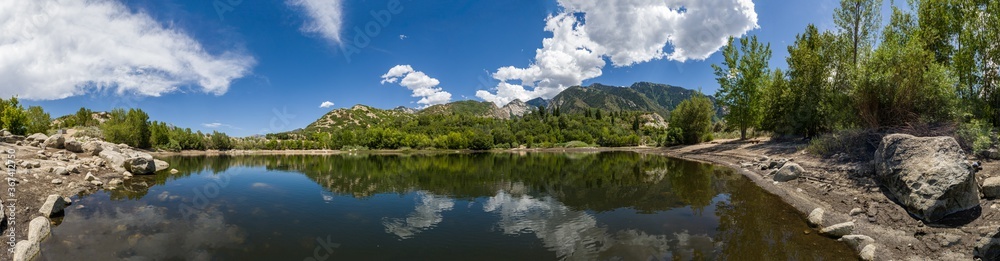 Panoramic View of Lower Bell Creek Reservoir - Utah