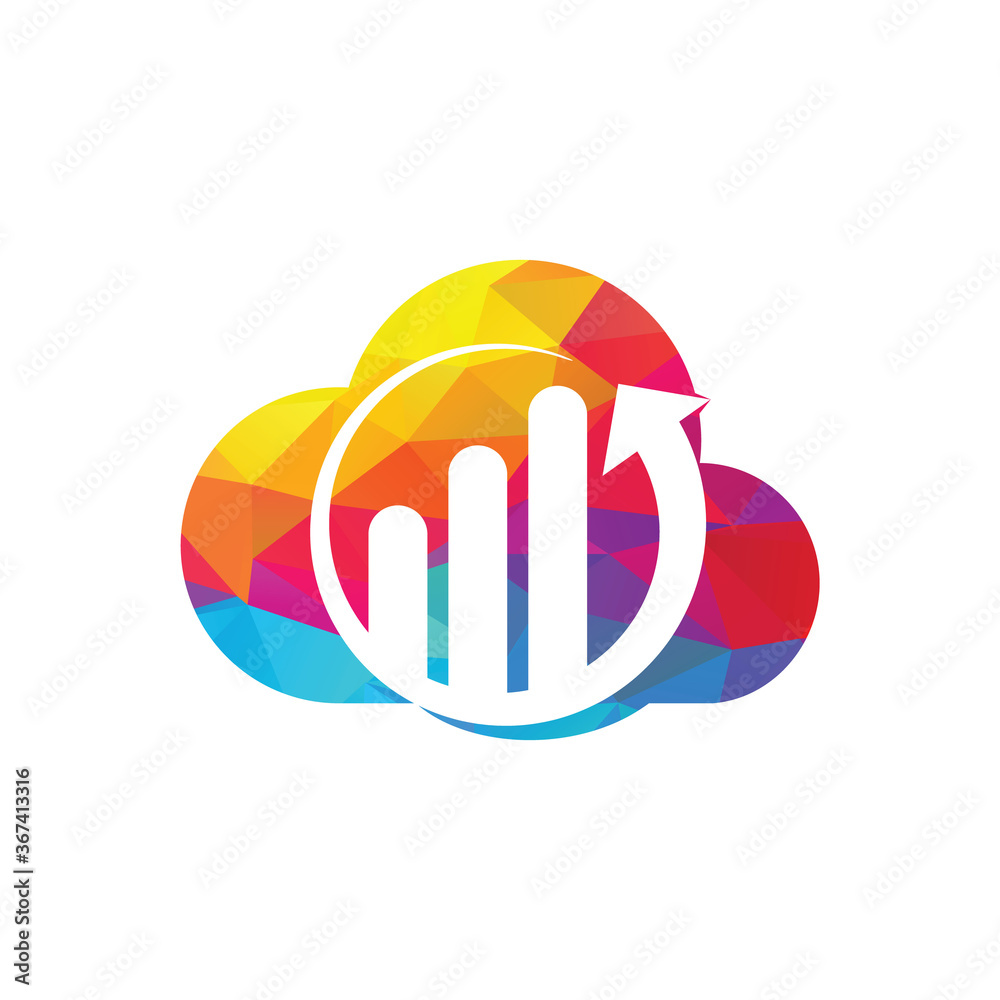 Fototapeta premium Cloud Business Finance Logo template vector icon design. Business Financial and Accounting Logo design Template.