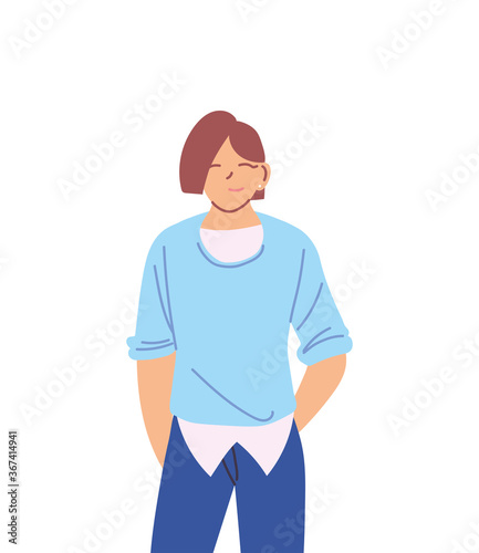 Isolated man cartoon vector design