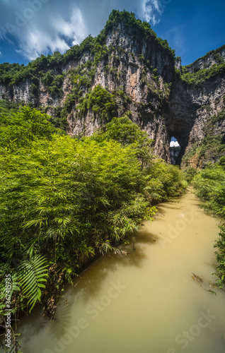 Muddy stream in Wulong National Park photo