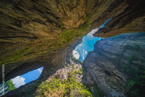 Stunning natural rocky arches in Wulong National Park