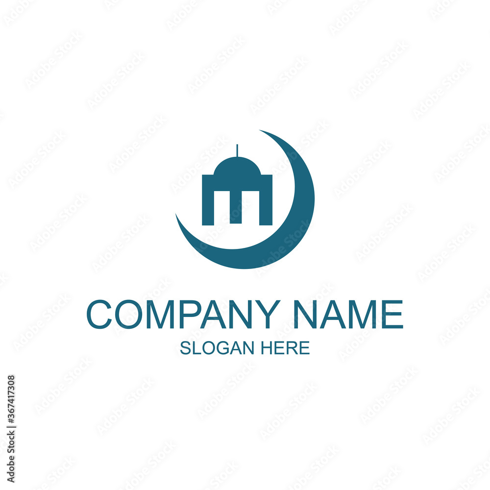 mosque & moon logo mosque & moon logo
