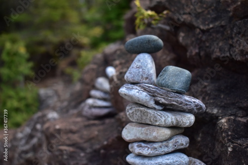 Photography Balancing rocks in the forest