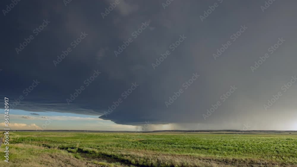 Time lapse of Tornadic Cell over Grassy Field Time lapse of Tornadic Cell over Grassy Field